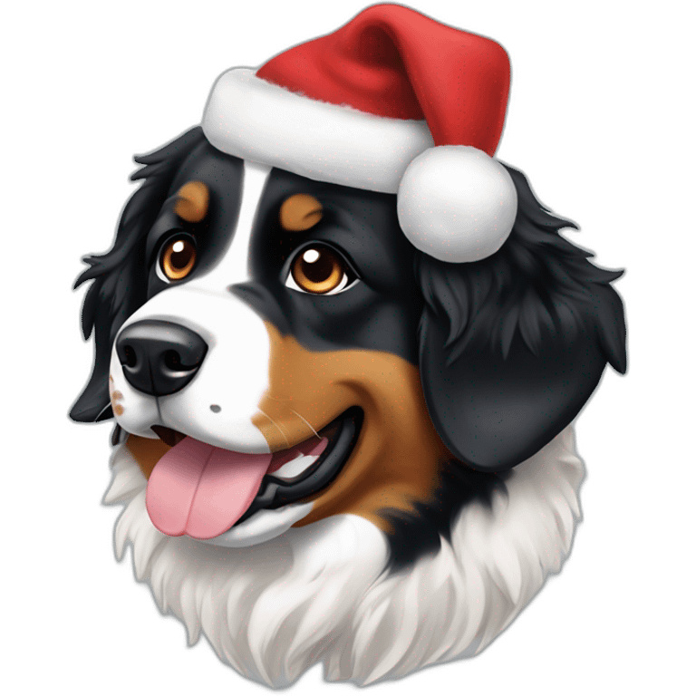 bernese mountaind dog christmas emoji