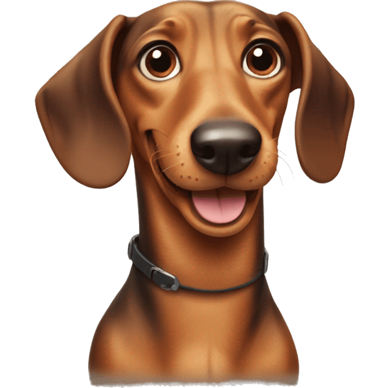 smiling dachshund emoji