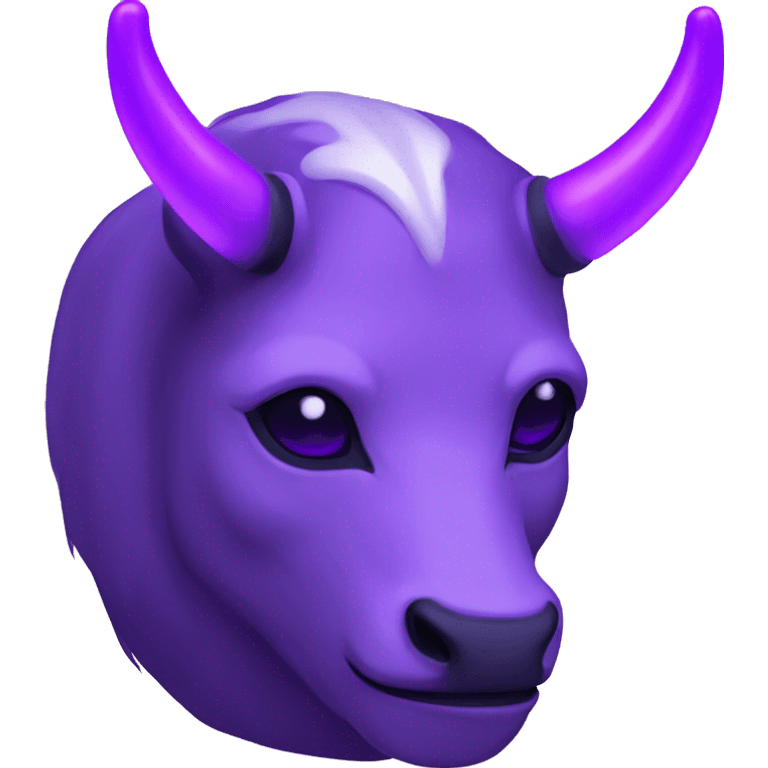 purple neon horns emoji