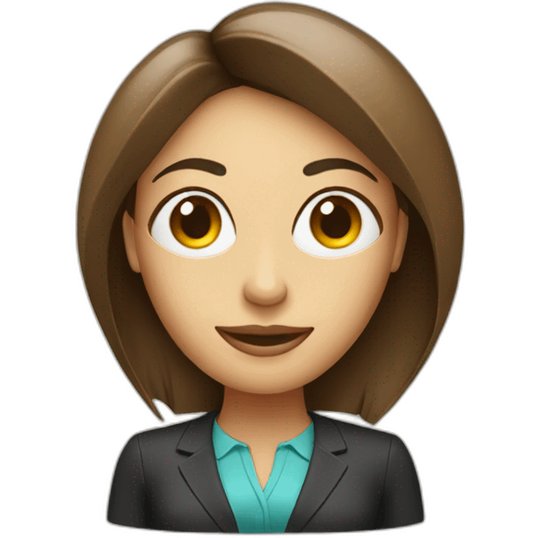 female ceo with head shaped like coconut emoji