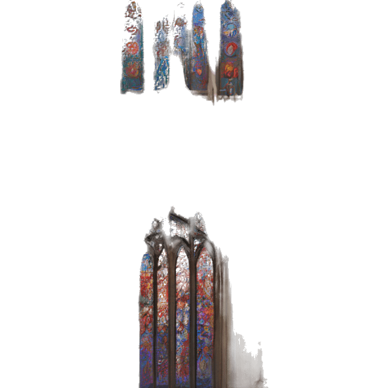 Cathedral with stained glass windows  emoji