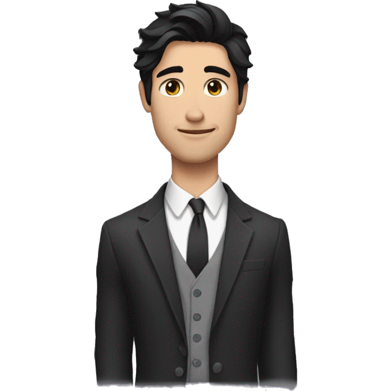 A dark-haired aesthetic guy in a suit emoji