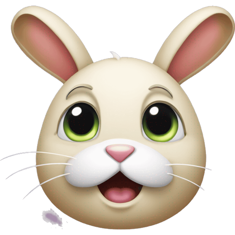 Shocked face Rabbit emoji