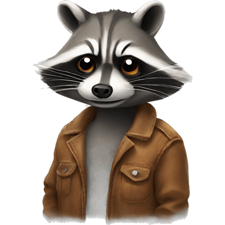 Raccoon smoke emoji