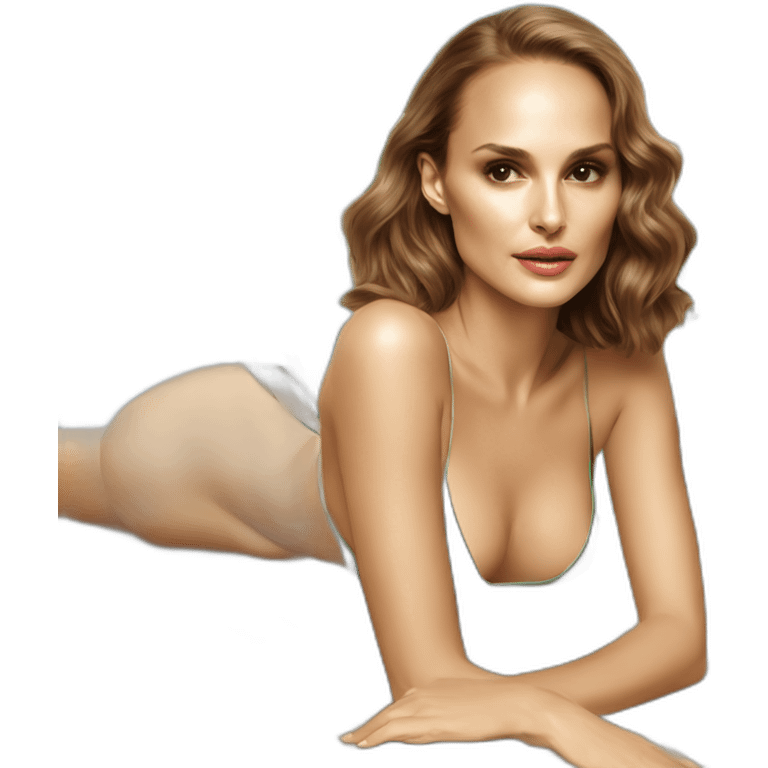 sexy natalie portman back on high heels swimming suit long legs posing relax emoji