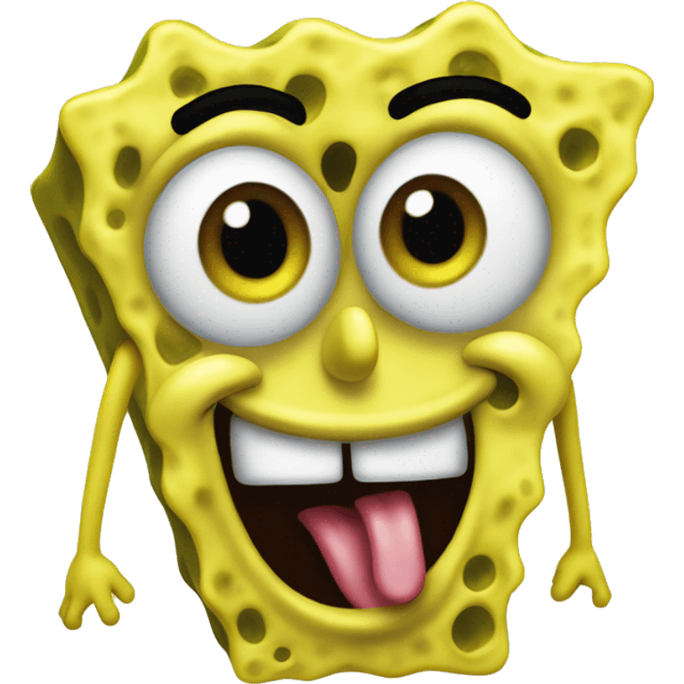 spongebob with his tongue sticking out emoji