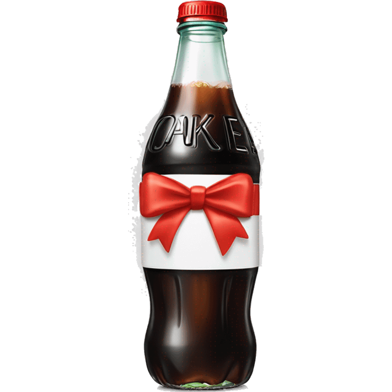 Diet Coke bottle with a bow wrapped around it emoji