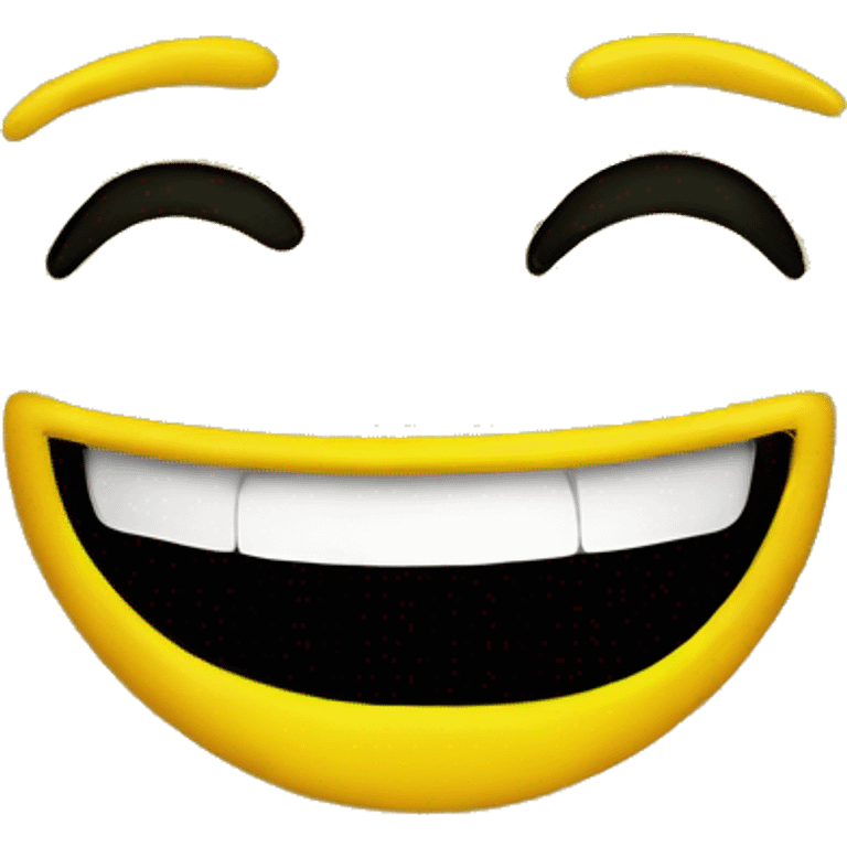 Funky yellow smile  emoji