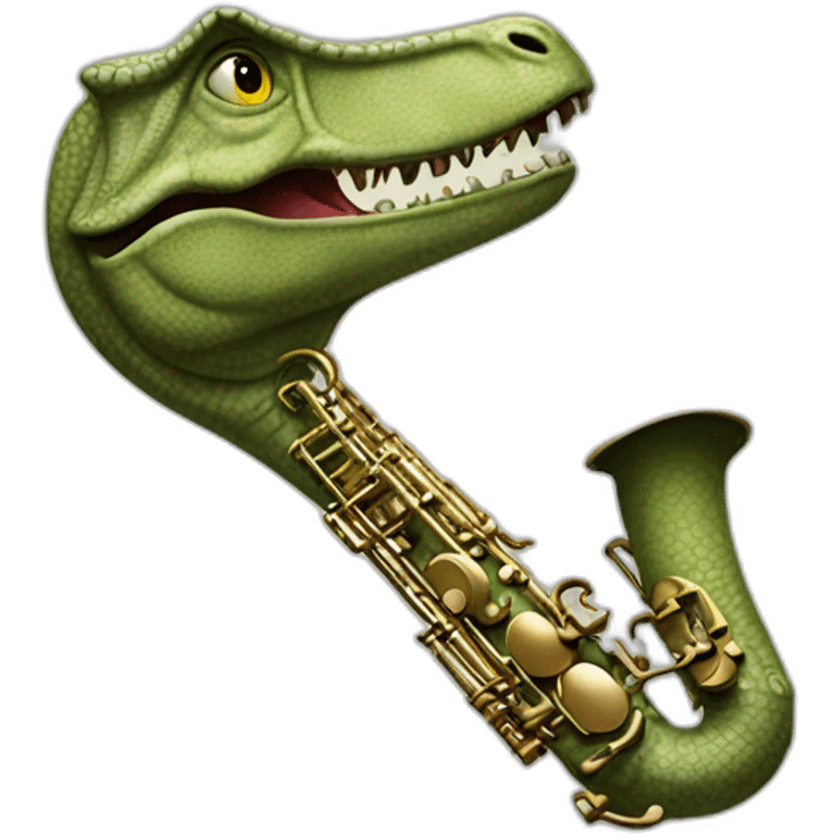 dinosaurio saxofon  emoji