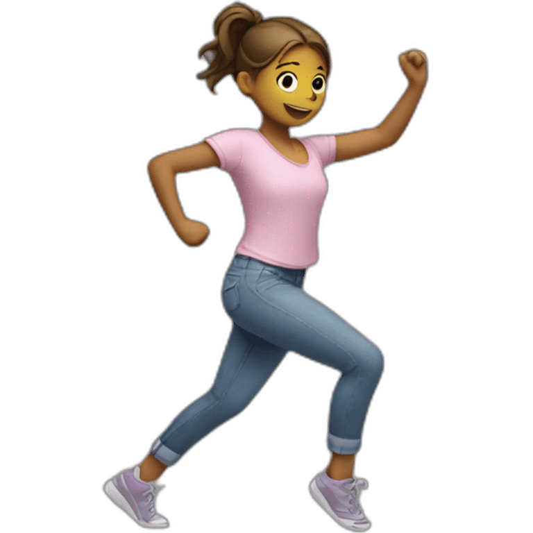 Girl dancing and working emoji