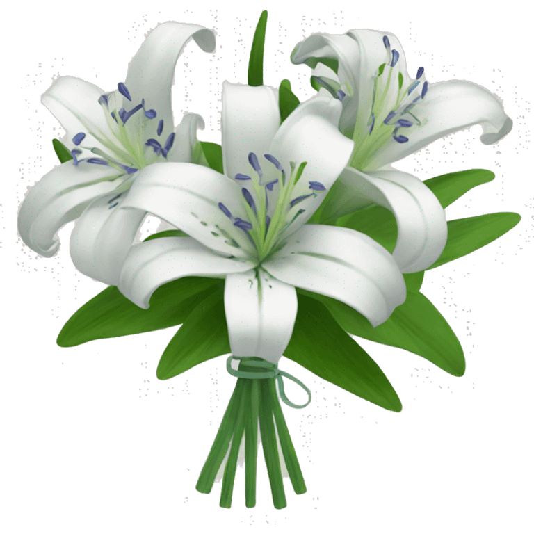 perusian lily bouquet emoji