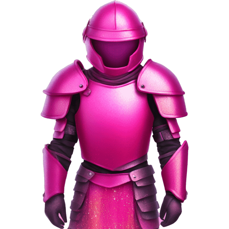 Hot Pink ombre full body armor with glitter  emoji