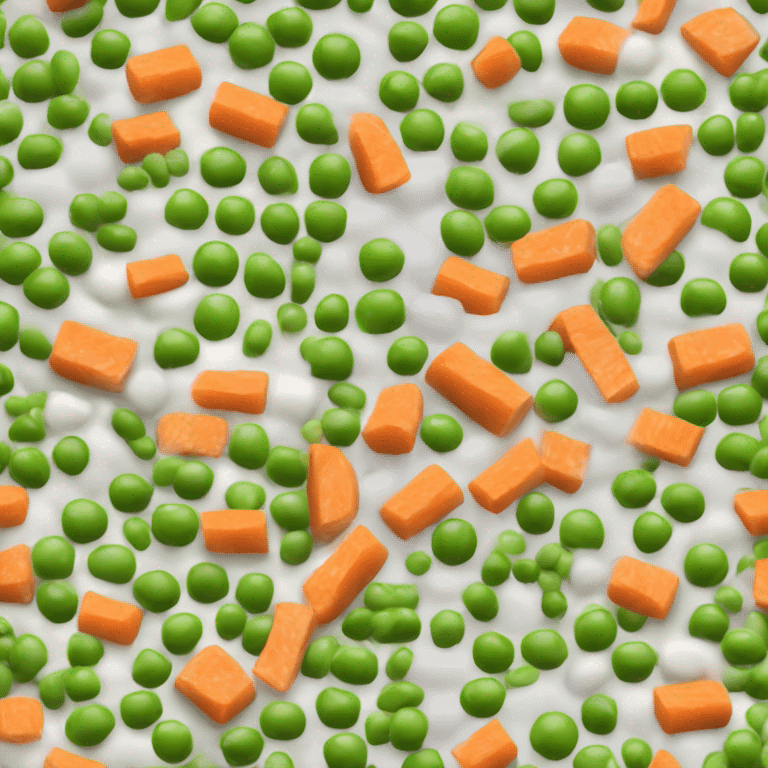 risotto with peas and carrot cubes emoji