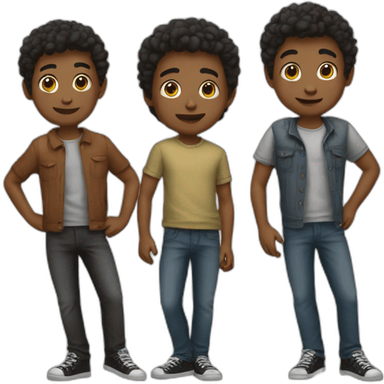 Boys Friends standing  emoji