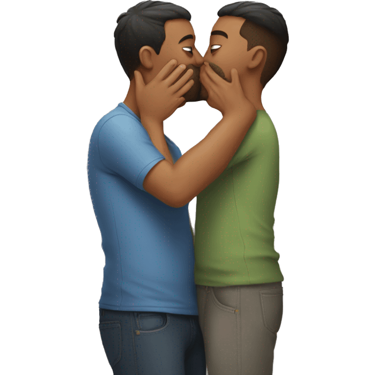 Man kissing man emoji