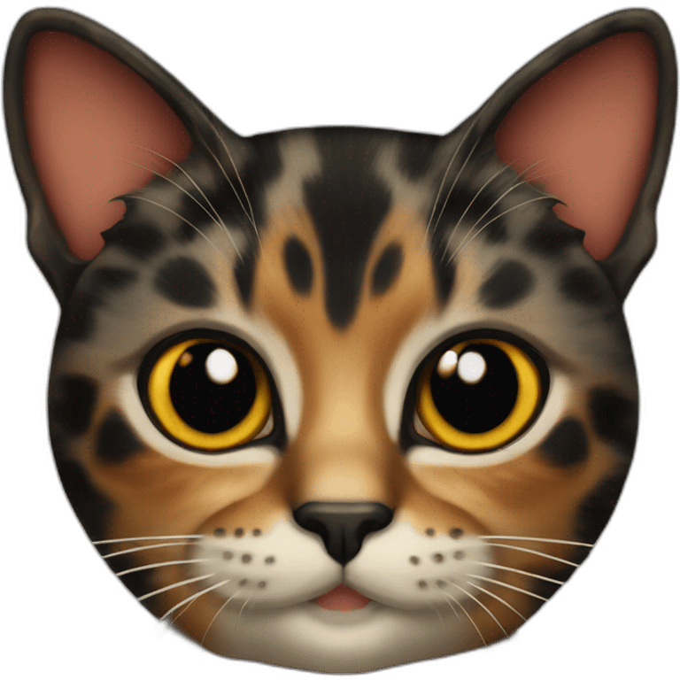 Cat tortoiseshell Black crown emoji