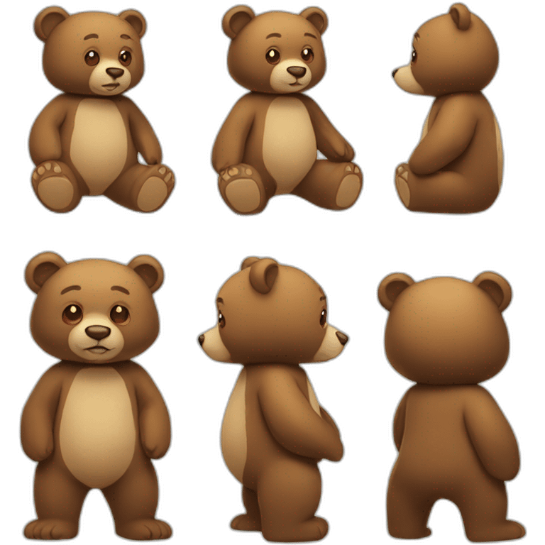 Please keep the same bear make it cuddly full body emoji