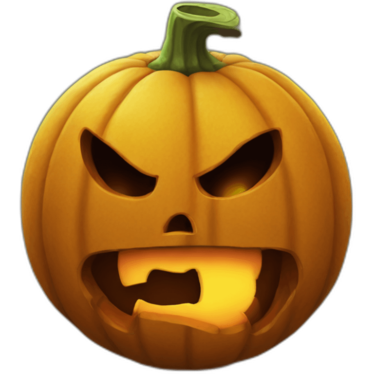 spooky pumpkin tennis ball emoji