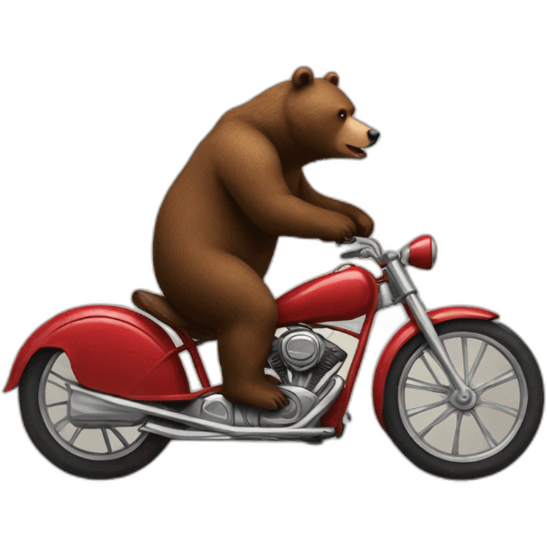 Bear on bike emoji