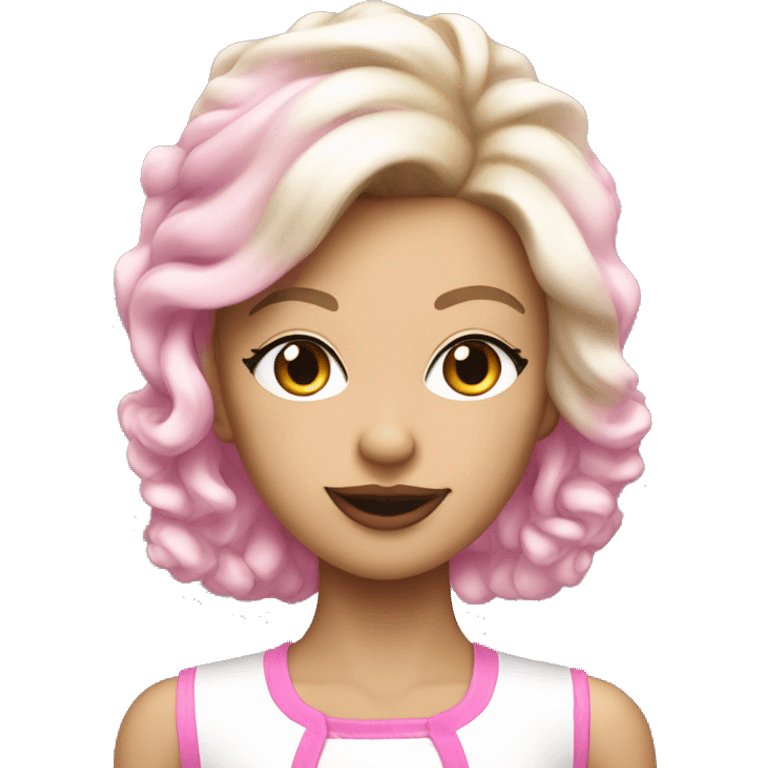 Pink and white coquette emoji