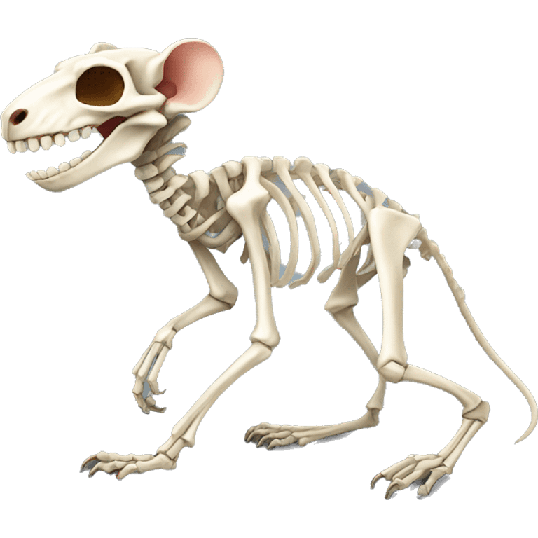 realistic rat skeleton  emoji