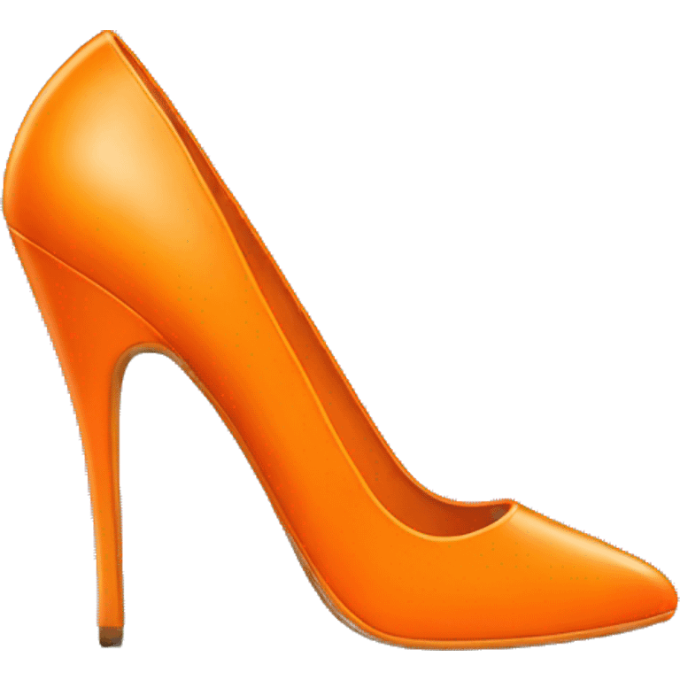 Orange high heels  emoji