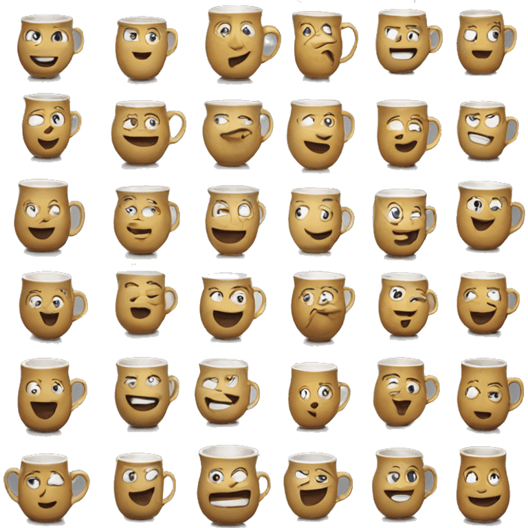 Ceramic mugs  emoji