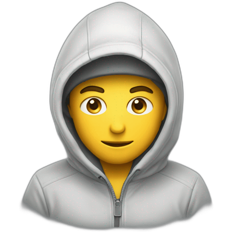 Garçon avec une cagoule emoji