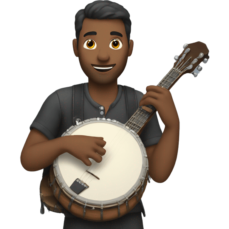 Man playing banjo  emoji