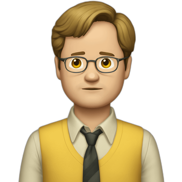 Dwight Schrute yellow shirt emoji