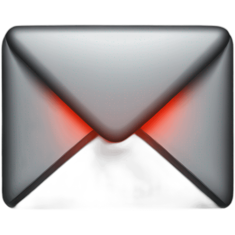 black and red email with glow emoji