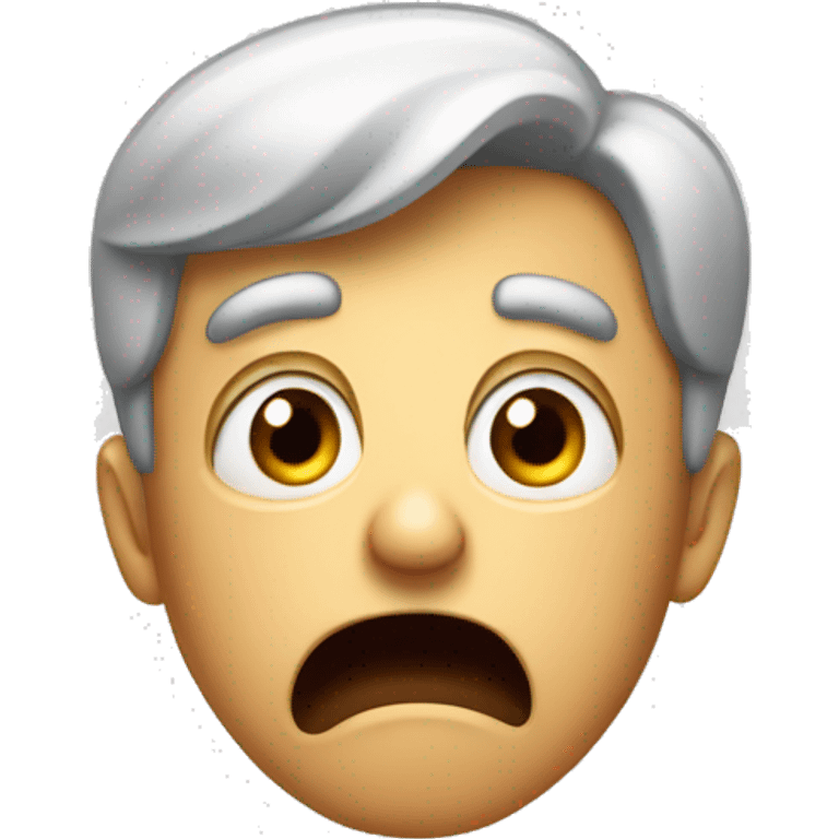 a shocked and horrified face that looks a 100 years old emoji