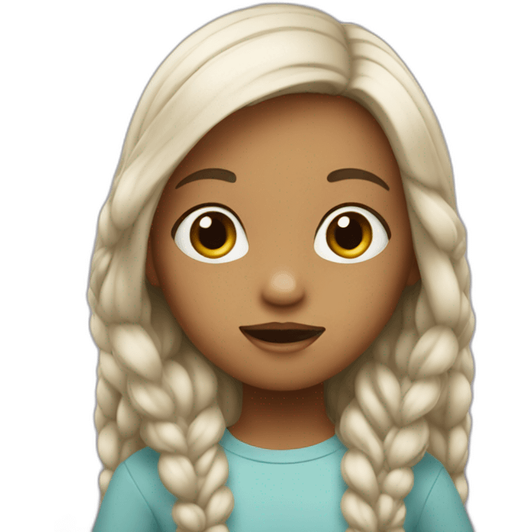 Little girl with white beard emoji