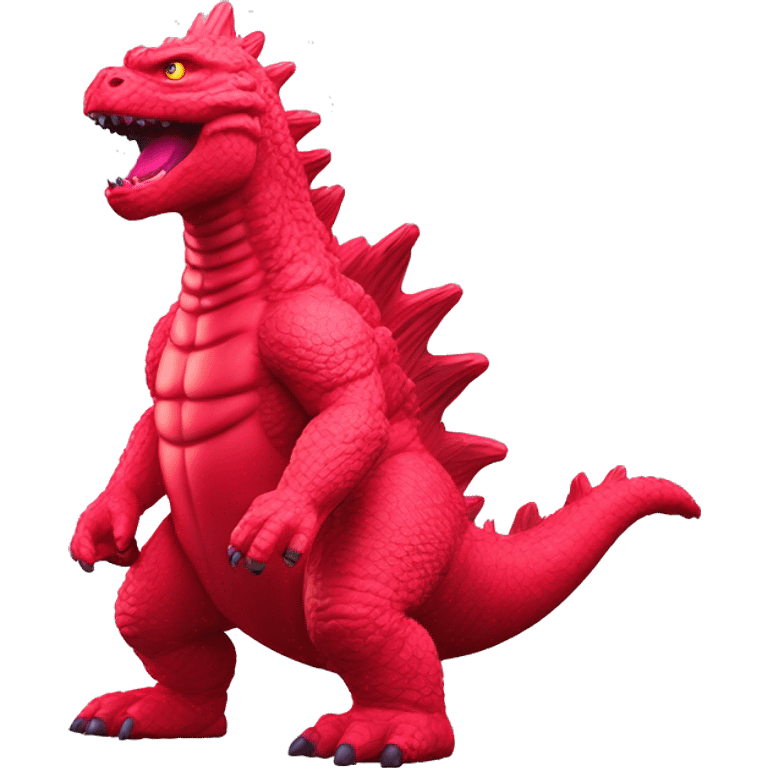 Godzilla red fluo toy emoji