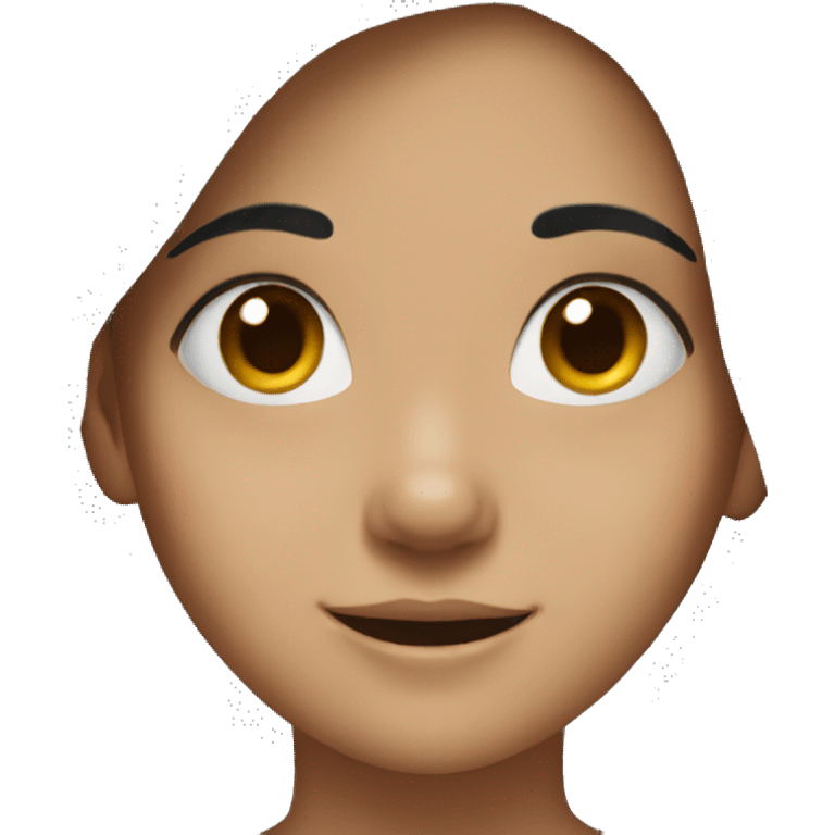 smiling girl with black hair emoji