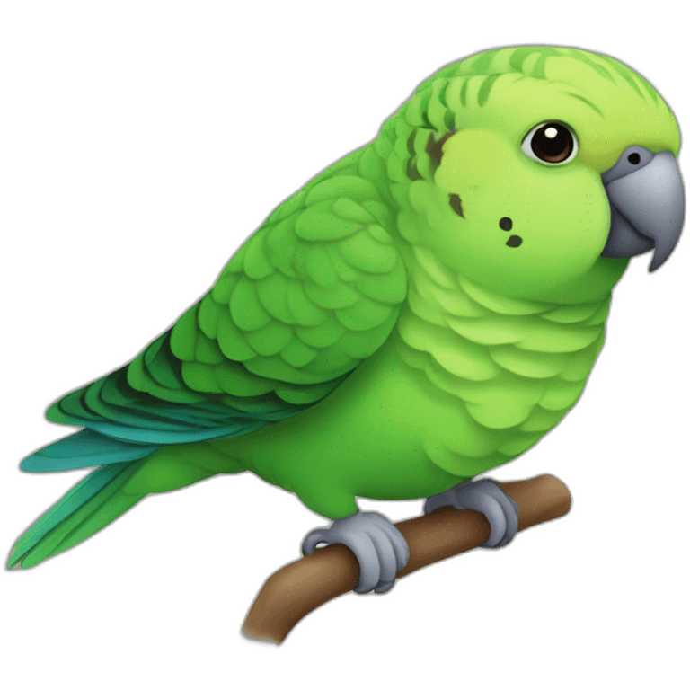 chubby green and striped parakeet emoji