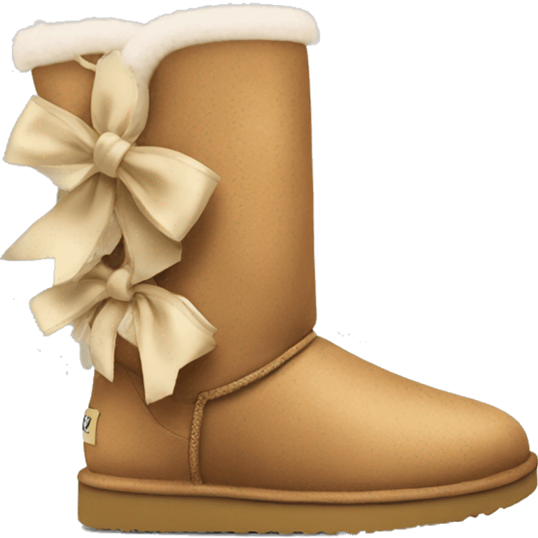 Ugg brand shoes with bows on them  emoji