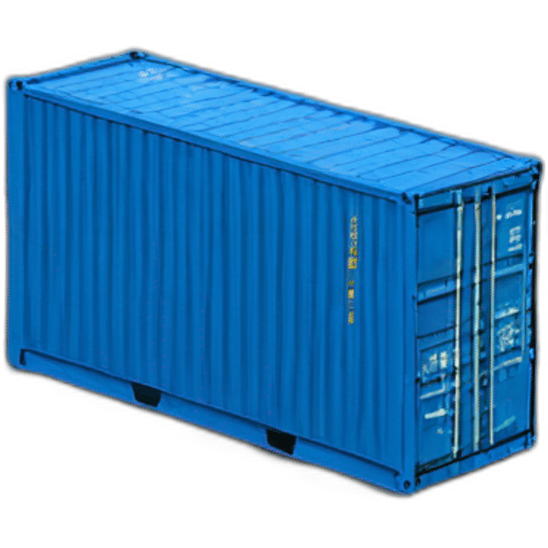 blue container on the train emoji