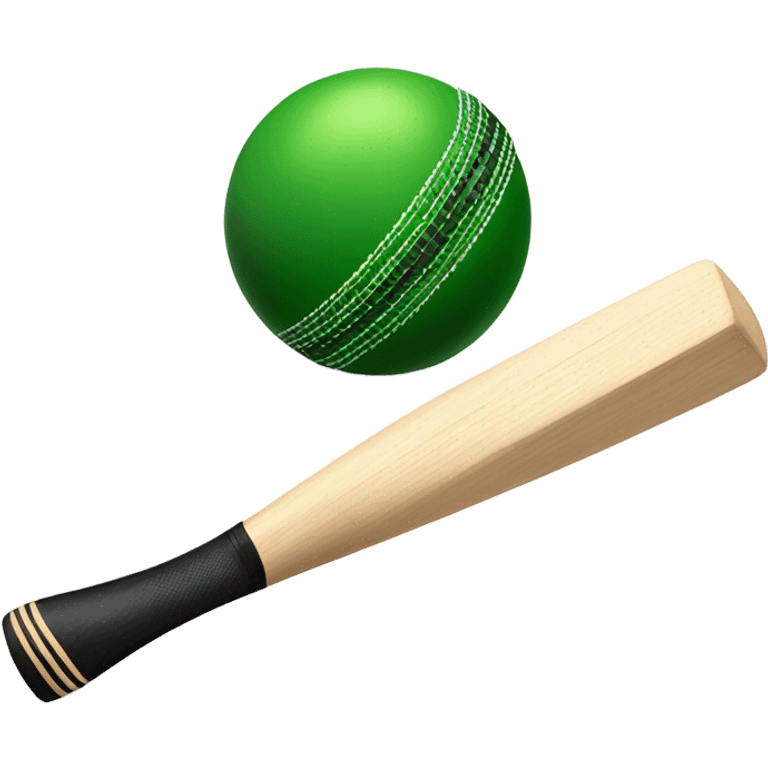 Cricket bat hitting a cricket ball emoji