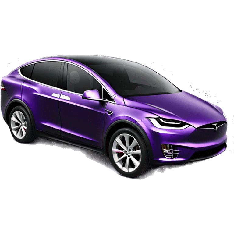 Purple Tesla model X  emoji