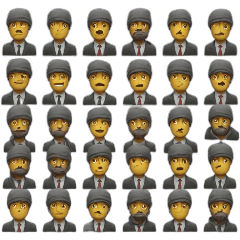 half of homeless and half of businessmen man emoji