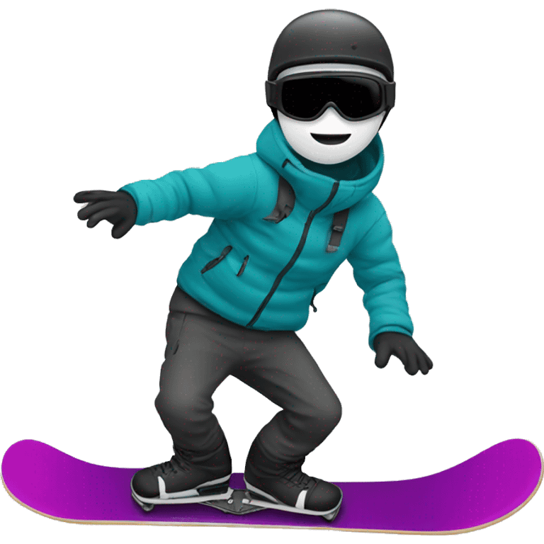 A snowboard emoji