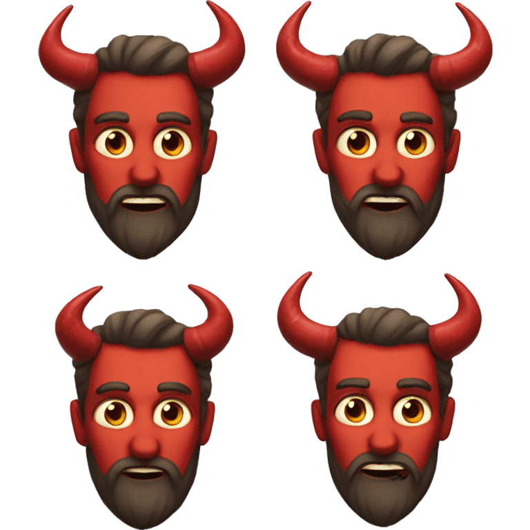 devil with big beard emoji