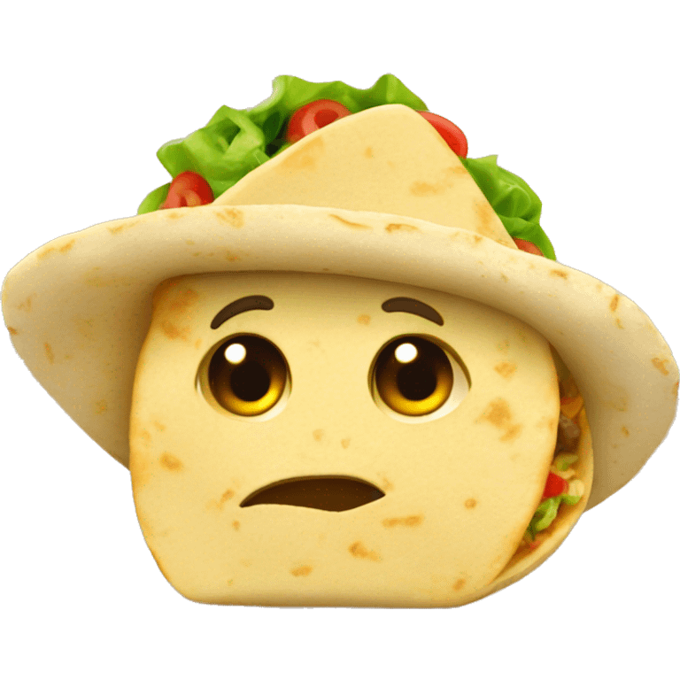 a soft tortilla Mexican taco emoji