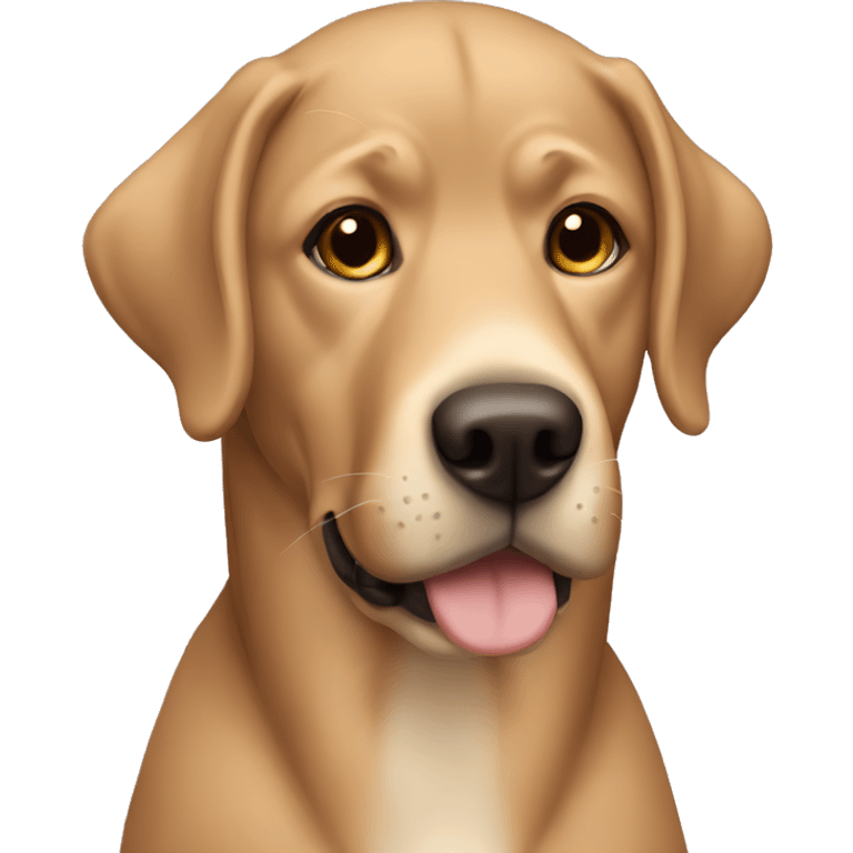 Person with brown hair and a Labrador  emoji