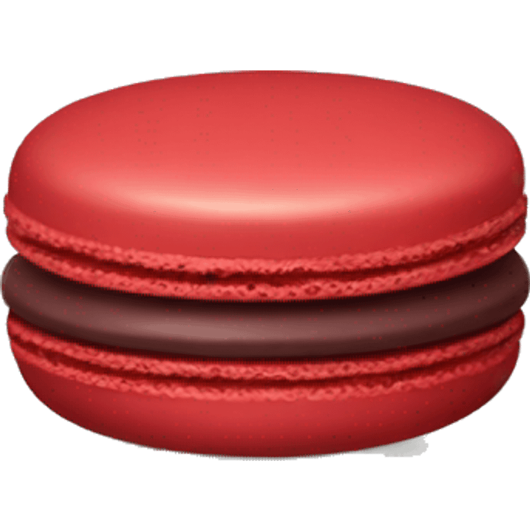 one dark red macaron  emoji