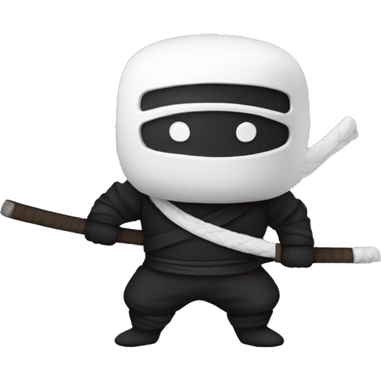 marshmellow shaped ninja emoji