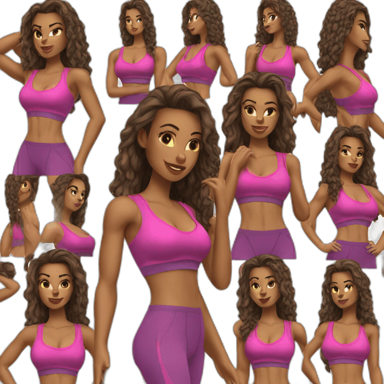 Sultry Fitness model woman emoji