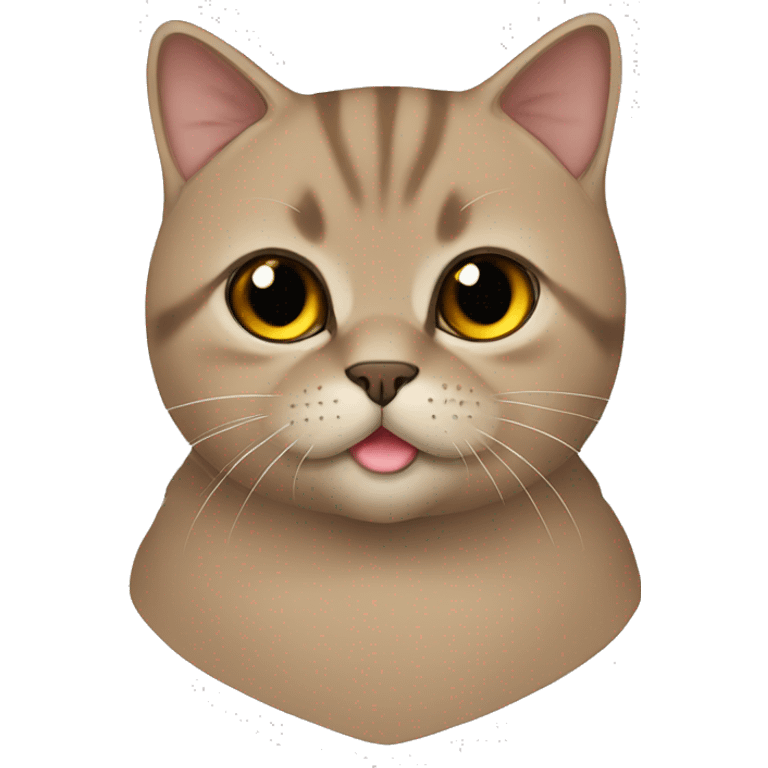 Brown British shorthair cat emoji