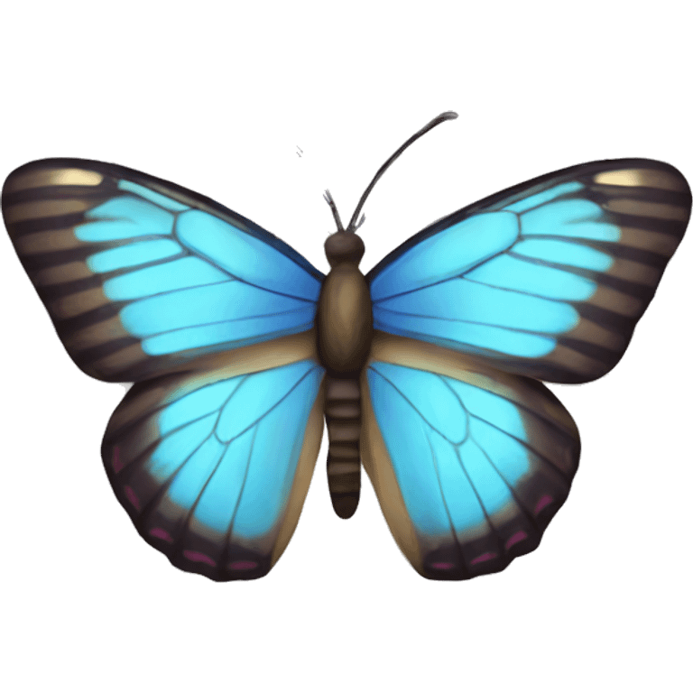 Blue and purple striped butterfly  emoji